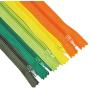 Nylon Zippers for Sewing, 4 Inch 100 PCs Bulk Zipper Supplies in 20 Assorted Colors; by Mandala Crafts