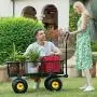 VIVOHOME Heavy Duty 1100 Lbs Capacity Mesh Steel Garden Cart Folding Utility Wagon with Removable Sides and 10 Inch Wheels (Green) VIVOHOME Heavy Duty 1100 Lbs Capacity Mesh Steel Garden Cart Folding Utility Wagon with Removable Sides and 10 Inch Wheels (Green)