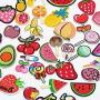 ZHDTW Bundle of 40pcs Various Fruit Iron on Patches for Kids Clothing Cute Small Apple Banana Iron Patches for Backpacks Jeans (DT039)