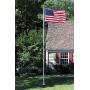 Fiberglass Flagpole 20 Ft. White Fiberglass 3 Section Flagpole has Exceptional Strength, Villager III Kit