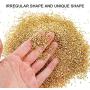 100g Crushed Glass Irregular Metallic Chips Sprinkles Chunky Glitter Multicolor 2-4mm for Nail Arts Craft DIY Vase Filler Epoxy Resin Mold Scrapbooking Jewelry Making Decoration (Gold & Silver)