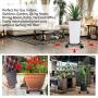GARTOL Rolling Metal Plant Caddy - 13 Iron Round Plant Stand on Wheels, Garden Flower Pot Planter Mover, Heavy Duty Potted Plant Dolly for Outdoor & Indoor with Locking, Black