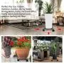 GARTOL Rolling Metal Plant Caddy - 13 Iron Round Plant Stand on Wheels, Garden Flower Pot Planter Mover, Heavy Duty Potted Plant Dolly for Outdoor & Indoor with Locking, Black GARTOL Rolling Metal Plant Caddy - 13 Iron Round Plant Stand on Wheels, Garden Flower Pot Planter Mover, Heavy Duty Potted Plant Dolly for Outdoor & Indoor with Locking, Black