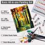 Falling in Art 24 Tubes Acrylic Paint Set with Canvas, Brushes, Palette – 34 Pieces Artist Acrylic Painting Tools Set for Artists, Beginners, Kids
