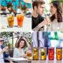 Metal Straws Stainless Steel Straws,Set of 8 10.5'' 8.5'' Reusable Rainbow Multi-Colored Drinking Straws for 30/20oz Tumbler Cold Beverage,Eco-friendly Metal Straws with 2 Cleaning Brushes 1 Case