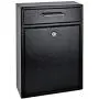 Mail Boss 7412 High Security Steel Locking Wall Mounted Mailbox-Office Comment Letter Deposit, Black Drop Box Mail Boss 7412 High Security Steel Locking Wall Mounted Mailbox-Office Comment Letter Deposit, Black Drop Box