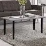 QLLY 20 inch Adjustable Metal Furniture Legs, Square Office Table Furniture Leg, Set of 4 (Black)