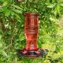 Juegoal Glass Hummingbird Feeders for Outdoors, 26 oz Wild Bird Feeder with 5 Feeding Ports, Metal Handle Hanging for Garden Tree Yard Outside Decoration, Red Juegoal Glass Hummingbird Feeders for Outdoors, 26 oz Wild Bird Feeder with 5 Feeding Ports, Metal Handle Hanging for Garden Tree Yard Outside Decoration, Red