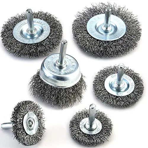 TILAX Wire Brush Wheel Cup Brush Set 6 Piece, Wire Brush for Drill 1/4 Inch Arbor 0.012 Inch Coarse Carbon Steel Crimped Wire Wheel for Cleaning Rust, Stripping and Abrasive, for Drill Attachment TILAX Wire Brush Wheel Cup Brush Set 6 Piece, Wire Brush for Drill 1/4 Inch Arbor 0.012 Inch Coarse Carbon Steel Crimped Wire Wheel for Cleaning Rust, Stripping and Abrasive, for Drill Attachment
