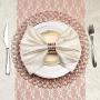 Efavormart 14'' Rose Gold Wired Metal Charger Plate With 118 Acrylic Crystal Beads For Weddings Events