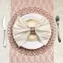 Efavormart 14'' Rose Gold Wired Metal Charger Plate With 118 Acrylic Crystal Beads For Weddings Events Efavormart 14'' Rose Gold Wired Metal Charger Plate With 118 Acrylic Crystal Beads For Weddings Events