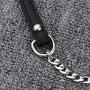 JEATHA 47'' Faux Leather Metal Chain Shoulder Strap with Buckles Replacement Bag Parts for Cross Body Bag DIY Hand Bag