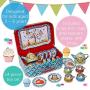 Lucy Locket Woodland Animals Metal Tea Set & Carry Case Toy (14 Piece Tea Set for Children) Red, Blue, Green Tea Set Toy