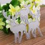 Three Pieces Deers Metal Die Cuts Forest Animal Cutting Dies Cut Stencils for DIY Embossing Photo Decorative Paper Dies Scrapbooking Card Making
