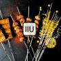 Metal Skewers for Grilling, 304 Stainless Steel Kabob BBQ Flat Sticks 13 Inch Extra Long for Rotating Grill (22 PCs with Tube Storage)