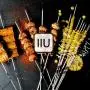 Metal Skewers for Grilling, 304 Stainless Steel Kabob BBQ Flat Sticks 13 Inch Extra Long for Rotating Grill (22 PCs with Tube Storage)
