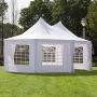 Outsunny 22 x 16 ft Canopy Party Event Tent with 2 Pull-Back Doors, Column-Less Event Space, & 8 Cathedral Windows