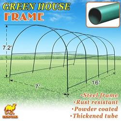 Strong Camel Greenhouse Replacement Frame for 16 X 7 X 7 Larger Hot Garden House, Support Arch Frame Climbing Plants/Flowers/Vegetables (16 X 7 X 7)