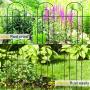 MIXXIDEA Garden Fence Border Metal Decorative Garden Fencing Folding Rustproof Wrought Iron Garden Fence Animal Barrier Landscape Wire Fencing Edge Flower Bed Border Outdoor 14 Panel 31.5inx20ft Black