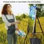 Easel Stand IMAGE Aluminum Metal Tripod Field Easel Adjustable Height 21 to 66 Inches Lightweight and Durable Artist Easel with Portable Bag for Floor/Table-Top Drawing and Displaying