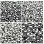 Czech Faceted Glass Beads, Fire-Polished, Round 3mm, 4mm, 6mm, 8mm. Silver Metallic. A Total of 275 Pieces. Set 1CFP 004 (3FP033 4FP033 6FP033 8FP033)