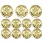 GOLD Premium METAL ~NAVY NAUTICA ANCHOR~ METAL BLAZER BUTTON SET ~ 11-Piece Set of Shank Style Fashion Buttons For Single Breasted Blazers, Sport Coats, Jackets & Uniforms ~ METALBLAZERBUTTONS.COM GOLD Premium METAL ~NAVY NAUTICA ANCHOR~ METAL BLAZER BUTTON SET ~ 11-Piece Set of Shank Style Fashion Buttons For Single Breasted Blazers, Sport Coats, Jackets & Uniforms ~ METALBLAZERBUTTONS.COM