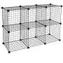 Work-It! Wire Storage Cubes, 6-Cube Metal Grid Organizer | Modular Wire Shelving Units, Stackable Bookcase, DIY Closet Cabinet Organizer for Home, Office, Kids Room | 14'' W x 14'' H, Black Work-It! Wire Storage Cubes, 6-Cube Metal Grid Organizer | Modular Wire Shelving Units, Stackable Bookcase, DIY Closet Cabinet Organizer for Home, Office, Kids Room | 14'' W x 14'' H, Black