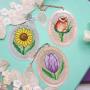 5 Pieces of DIY Bookmarker Metal aida Cross Stitch Kits, Counted Cross Stitch kit Embroidery Bookmarker,DIY Special Bookmark Set of 5
