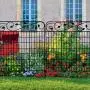 Giantex Coated Metal Decorative Garden Fence, 52in x 12ft Border Fence Set, 4 Panels Folding Fence Animal Barrier Gate for Outdoor Garden Patio Giantex Coated Metal Decorative Garden Fence, 52in x 12ft Border Fence Set, 4 Panels Folding Fence Animal Barrier Gate for Outdoor Garden Patio