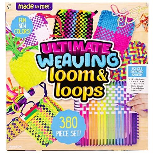 Made By Me Ultimate Weaving Loom by Horizon Group Usa, Includes Over 380 Craft Loops & 1 Weaving Loom (Amazon Exclusive), Multicolor