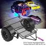 Zouminy 1/10 Scale Crawler Axles, Metal Trailer w/ 90mm Tires for Axial SCX10 D90 Traxxas HSP 1/10 RC Crawler Car