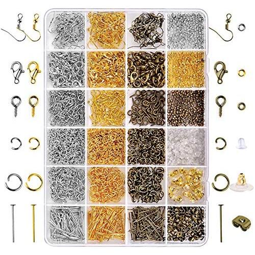 Paxcoo 2880 Pcs Jewelry Making Findings Supplies Kit with Open Jump Rings, Lobster Clasps, Crimp Beads, Screw Eye Pins, Head Pins, Earing Hooks and Earing Backs Paxcoo 2880 Pcs Jewelry Making Findings Supplies Kit with Open Jump Rings, Lobster Clasps, Crimp Beads, Screw Eye Pins, Head Pins, Earing Hooks and Earing Backs