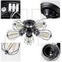 Vintage Ceiling Light Industrial Semi-Flush Mount Ceiling Light Metal Fixtures Painted Finish; Moonkist (with 5 Light) (Silver)