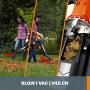 WORX WG509 TRIVAC 12 Amp 3-In-1 Electric Blower/Mulcher/Vacuum with Multi-Stage All Metal Mulching System, Black