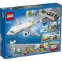 LEGO City Passenger Airplane 60262, with Radar Tower, Airport Truck with a Car Elevator, Red Convertible, 4 Passenger and 4 Airport Staff Minifigures, plus a Baby Figure, New 2020 (669 Pieces)