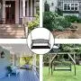 Grepatio All Weather Outdoor Porch Swing, Modern Hanging Patio Swing Bench for Home Garden, Classic Black (Fashion Diamond) Grepatio All Weather Outdoor Porch Swing, Modern Hanging Patio Swing Bench for Home Garden, Classic Black (Fashion Diamond)