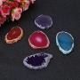 Agate Slice, 5 Pcs Natural Agate Slices Multi-uses Irregular Shaped Lot DIY Decoration Supplies Red Blue Purple 30-40mm