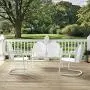 Crosley Furniture Griffith 3-Piece Metal Outdoor Conversation Set with Loveseat and 2 Chairs - White Crosley Furniture Griffith 3-Piece Metal Outdoor Conversation Set with Loveseat and 2 Chairs - White