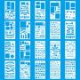 MORSLER Journal Stencil Plastic Planner Stencils for Journal/Notebook/Diary/Scrapbook DIY Drawing Template, 20 Piece