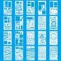 MORSLER Journal Stencil Plastic Planner Stencils for Journal/Notebook/Diary/Scrapbook DIY Drawing Template, 20 Piece