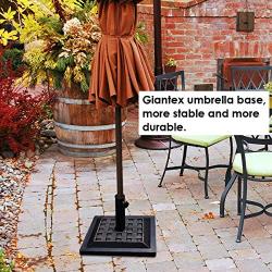 Giantex 30lbs Patio Market Umbrella Base, Heavy Duty Outdoor Stand, Cast Iron Umbrella Holder for Garden Beach, Classic Square Umbrella Standing Deck Porch