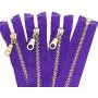 WKXFJJWZC Set of 20 Pieces 5# Brass Metal Separate Zippers in with Donut Zippers Pulls 12 Inch（20Color） (12inch)