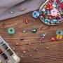 260 Pieces Valentines Day Sew on Gems Crystals Rhinestones Acrylic Diamond with Silver Prong Hole Flatback Claw Mix Color Shape and Size for DIY Crafts Clothes Shoes Bag