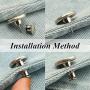JETTINGBUY 27 Sets Premium Replacement Jean Buttons,17mm Combo Copper Tack Buttons Replacement Kit with Rivets and Metal Base
