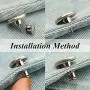 JETTINGBUY 27 Sets Premium Replacement Jean Buttons,17mm Combo Copper Tack Buttons Replacement Kit with Rivets and Metal Base