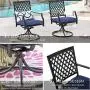 LOKATSE HOME Outdoor Patio Dinning Swivel Chairs Rocker Set of 2 Metal for Garden Backyard Furniture, 2, Blue LOKATSE HOME Outdoor Patio Dinning Swivel Chairs Rocker Set of 2 Metal for Garden Backyard Furniture, 2, Blue