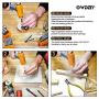 OWDEN Professional Jewelry Metal Stamps Hammer with 2 Replace Hammer Heads No-Rebound Steel Bench Block Set Jewelry Stamping Working Tools Metal Letter Punch for Brass Aluminium Copper Leather Marks.