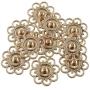 JCBIZ 10 Sets of Metal Sewing Buttons Metal Snap Buttons Clasp Buttons Hollow Flower Sewing Press Studs Buttons Coat Buttons Golden