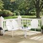 Crosley Furniture Griffith 3-Piece Metal Outdoor Conversation Set with Table, Loveseat, and Chair - White Crosley Furniture Griffith 3-Piece Metal Outdoor Conversation Set with Table, Loveseat, and Chair - White