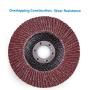 4.5 Inch Flap Discs by LotFancy - 20PCS 40 60 80 120 Grit Assorted Sanding Grinding Wheels, Aluminum Oxide Abrasives, Type #27